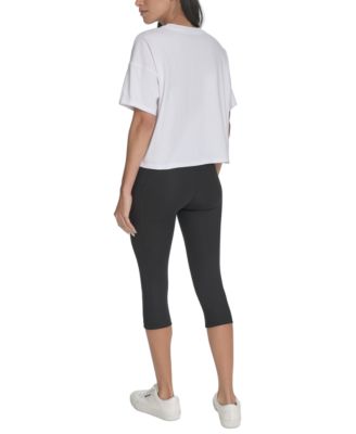 Women's Cotton Raised Logo Cropped T-Shirt