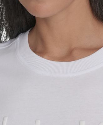 Women's Cotton Raised Logo Cropped T-Shirt