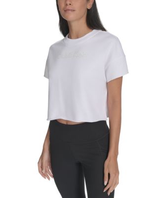 Women's French Terry 2-Tone Logo Crop T-Shirt