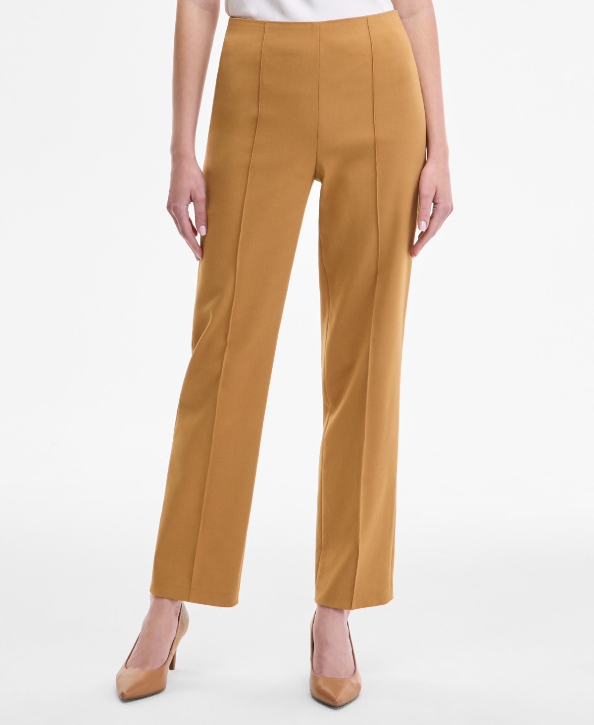 Anne Klein High-rise Darted Pant In Brown