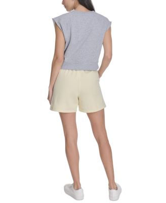 Women's Sleeveless Puff-Logo Cropped Top