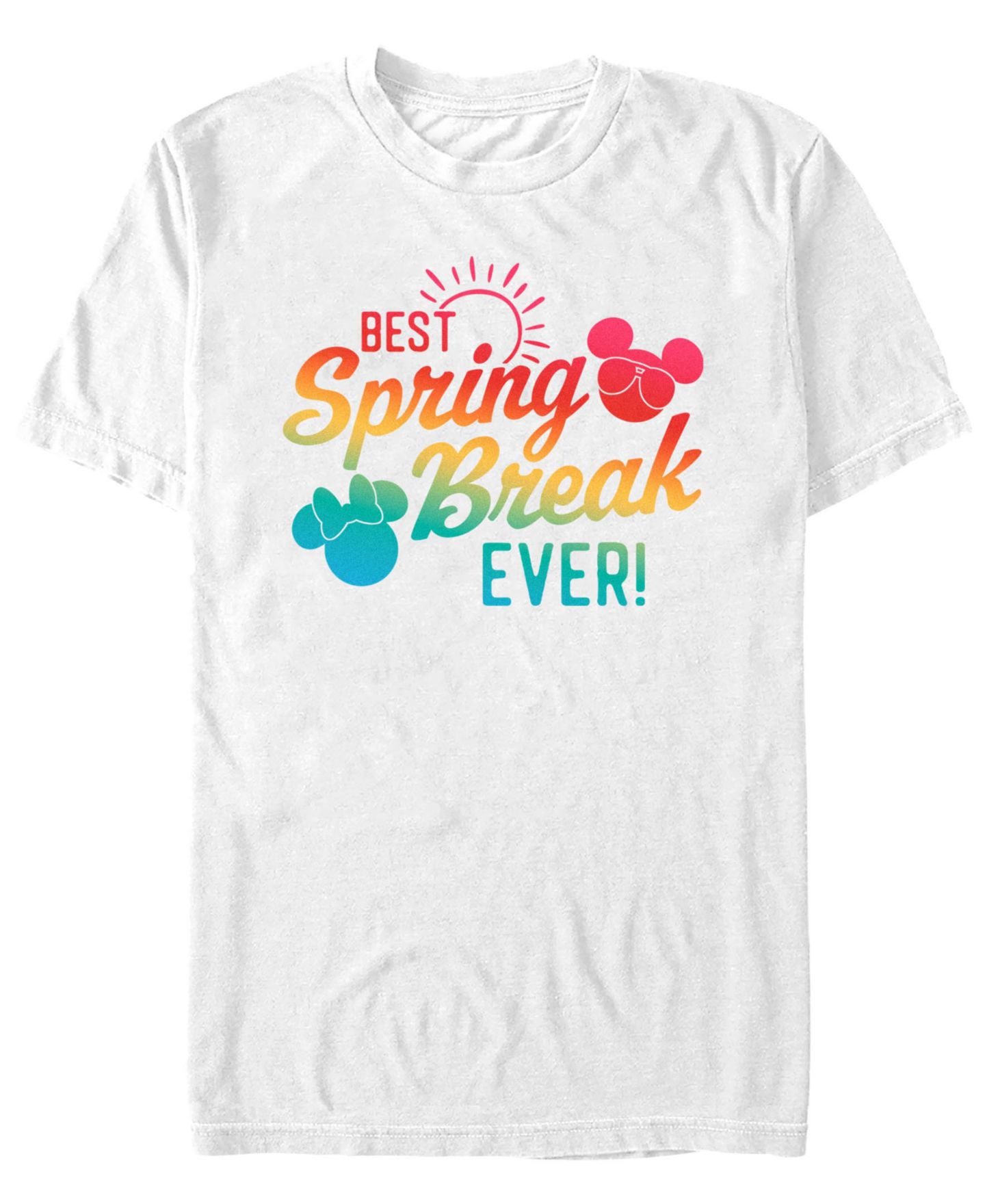 Мужская футболка Mickey Classic Best Spring Break Ever Short Sleeve, цвет: Белый — фото 1