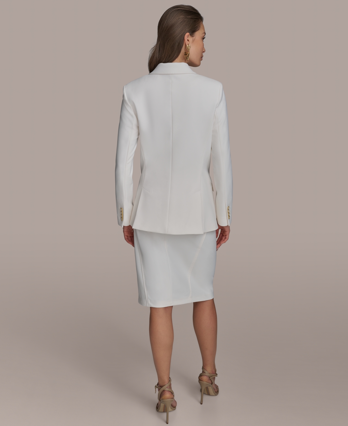 Donna Karan Women's Double Breasted Blazer In Cream