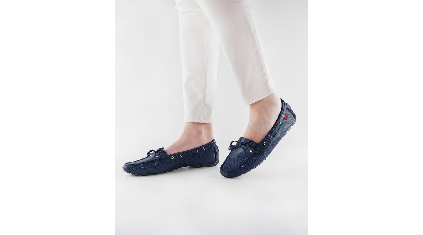 Женские туфли Marc Joseph New York Cypress Hill Tiebow Driver Loafer, цвет: Чёрный змеиный — фото 6