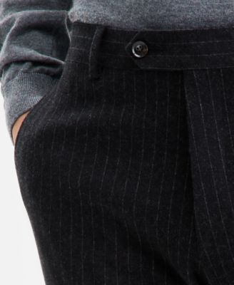 Men's Modern-Fit Wool Pinstripe Suit Separate Pants 