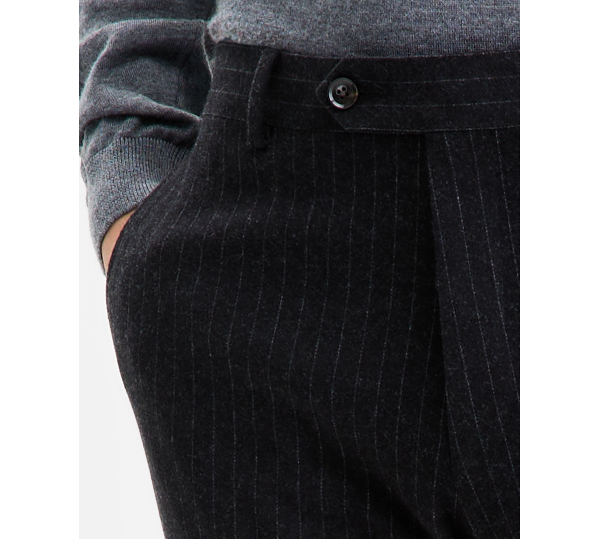 Tommy Hilfiger Men's Modern-fit Knit Pinstripe Suit Separate Pants In Black