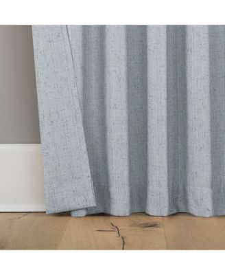 Roxy Generation Slub Texture Tacked Bow Semi-Sheer Tie Top Curtain Panel
