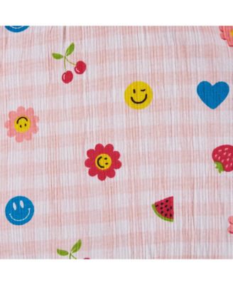 Toddler Girls Toddler/Child Pink Gingham Jersey Top & Shorts Set