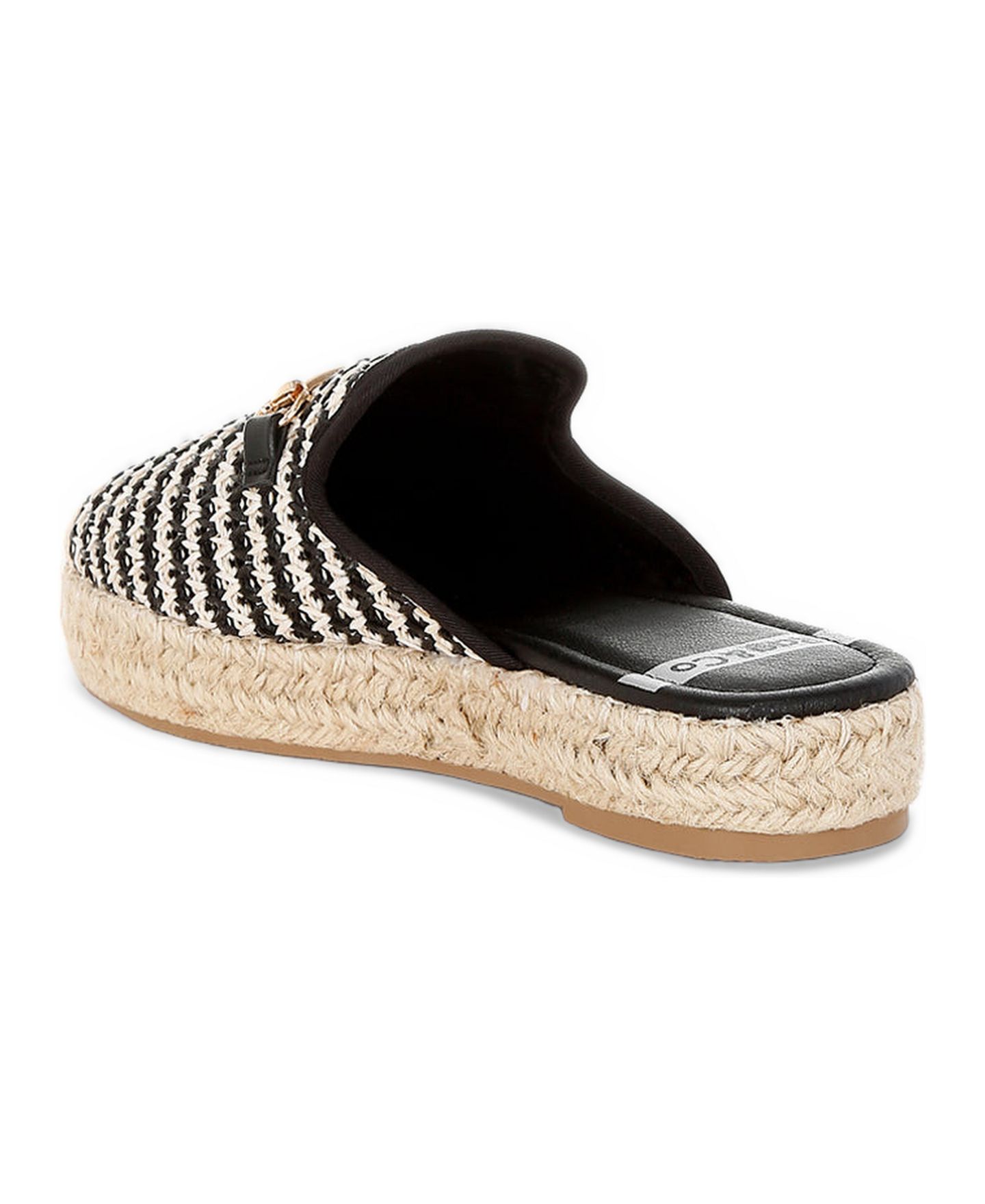 Женские сабо Rag & Co Himari Raffia Slip-On Mules, цвет: Чёрный — фото 3
