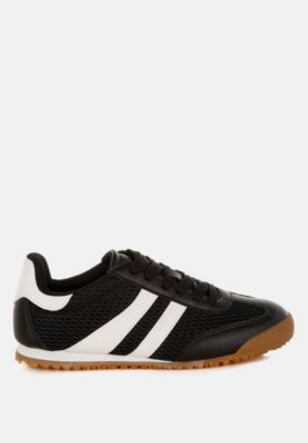 Womens Blaster Casual Striped Lace-Up Sneakers