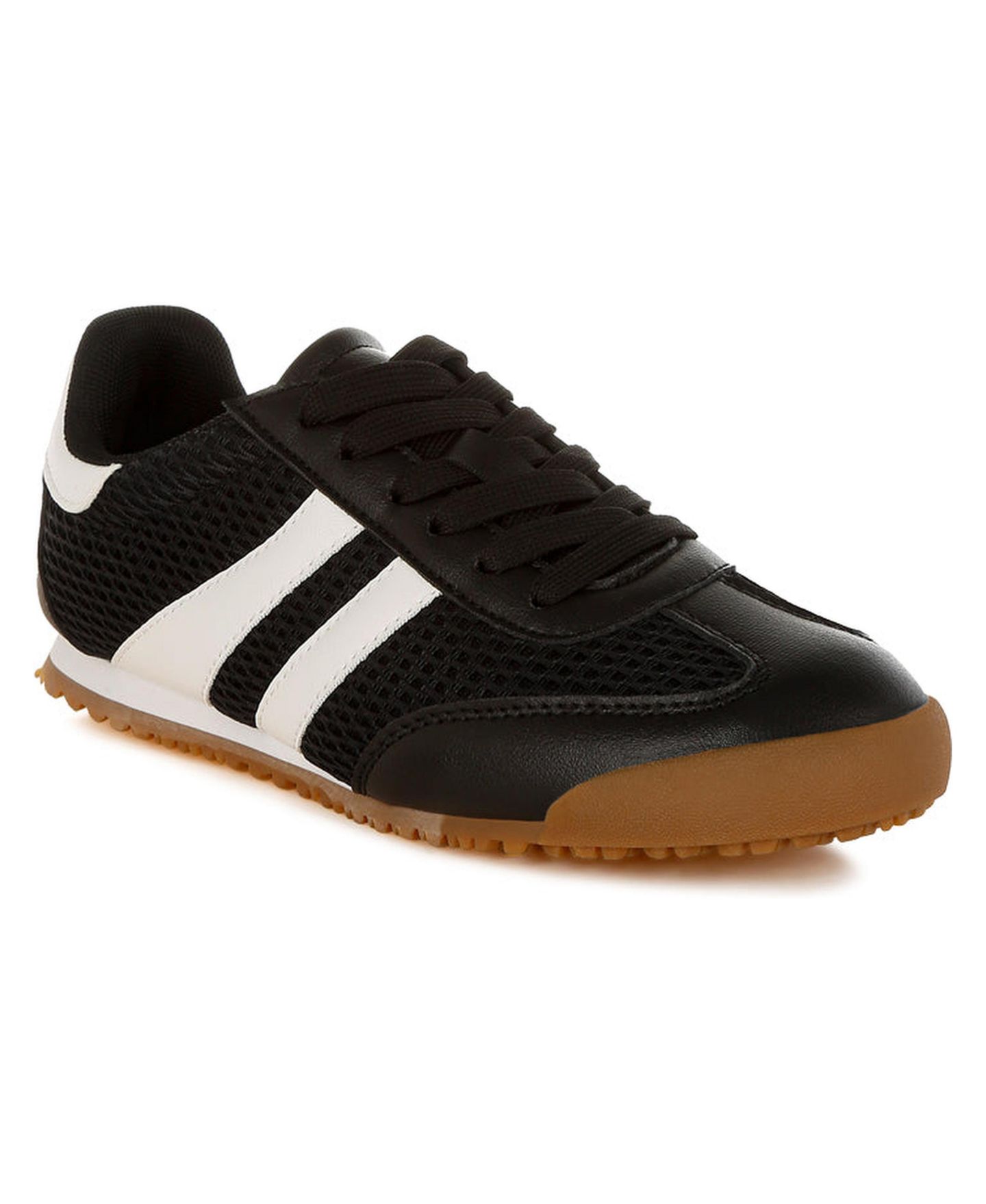 Женские кроссовки London Rag Blaster Casual Striped Lace-Up, цвет: Чёрный гладкий — фото 2