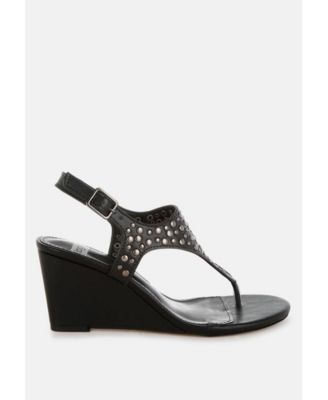 Sappho Studded Thong Toe Wedges