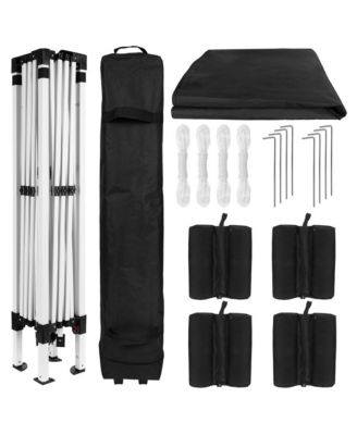 Ukko 10'X10' Weather Resistant, Uv Coated Pop Up Canopy Tent With Sandbags And Wheeled Case