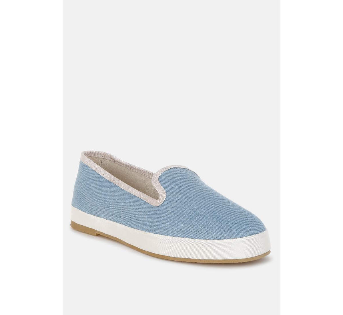 Palin Denim Slip On Loafers - Light blue