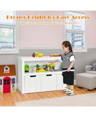 Kid Toy Storage Cabinet 3 Drawer Chest with Wheels Large Storage Cube Shelf