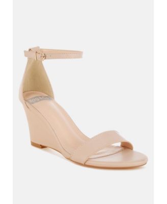 Womens Pobora Genuine Leather Slim Wedge Sandals