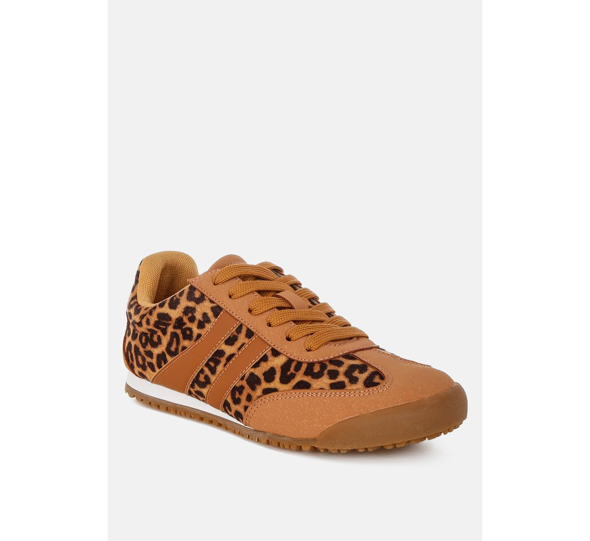 Panther Leopard Print Microfiber Sneakers - Leopard