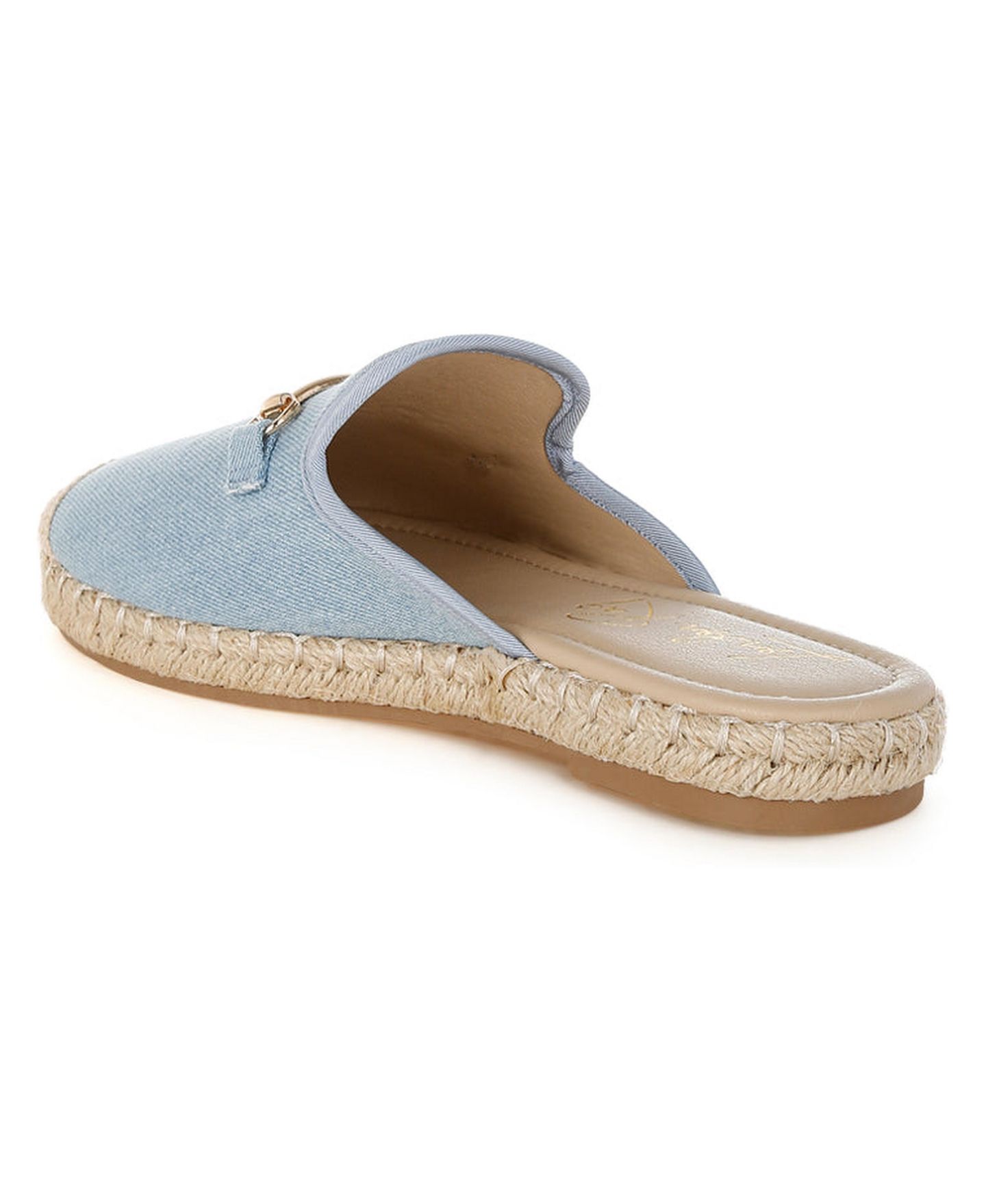 Женские сабо London Rag Midori Denim Slip-On Mules, цвет: Средний синий — фото 3