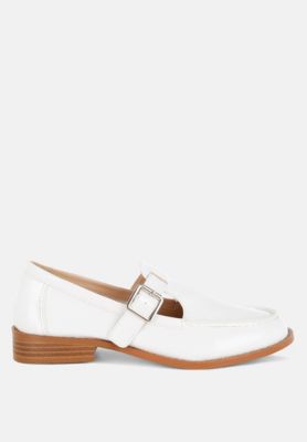 Rag and Co Womens Swenson Patent Pleather Mary Jane Loafers