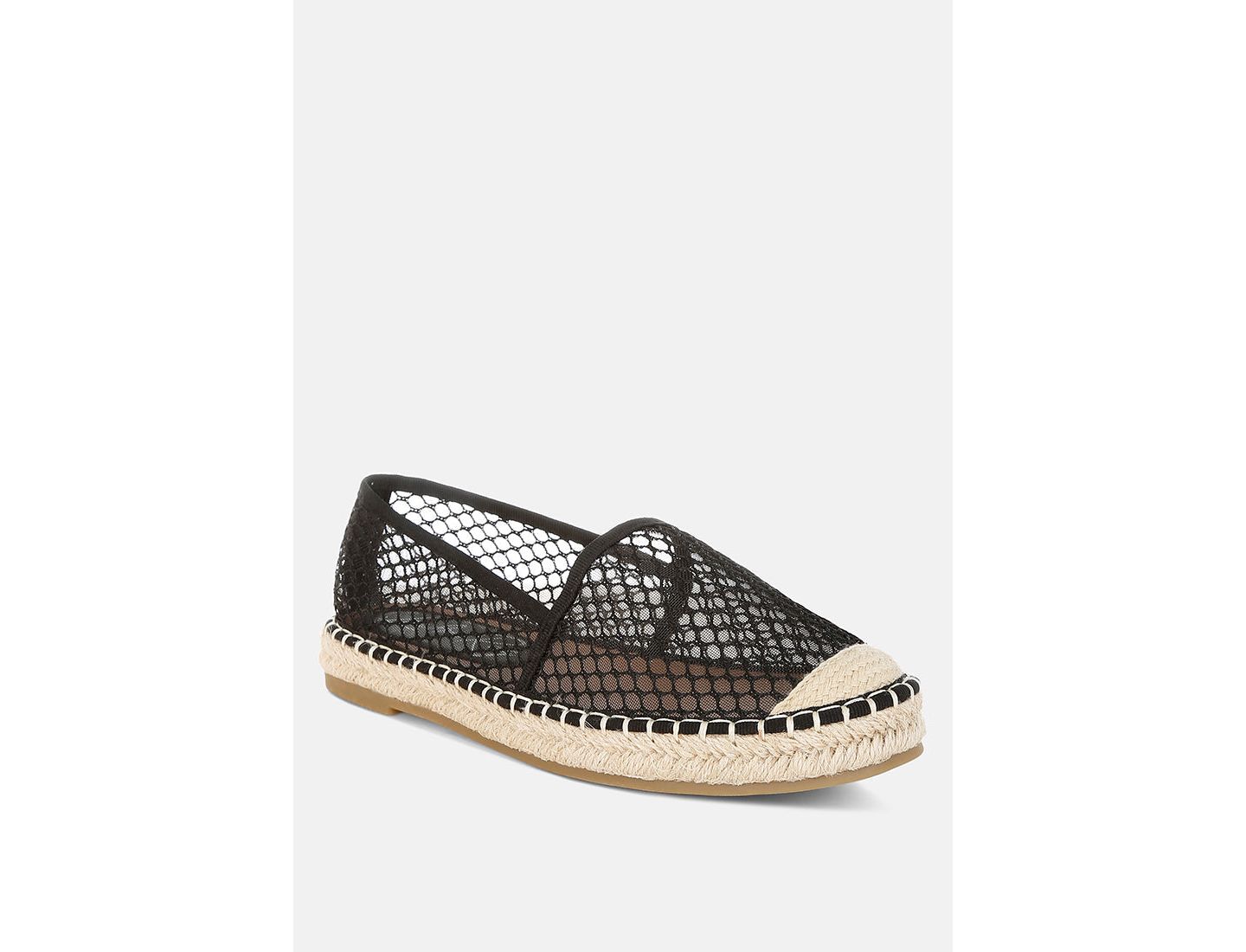 Женские туфли London Rag Manara Mesh Espadrille, цвет: Чёрный — фото 1