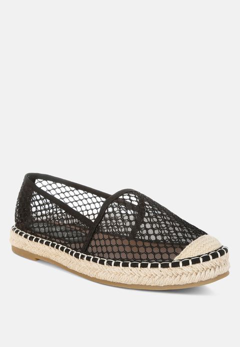 Женские туфли London Rag Manara Mesh Espadrille, цвет: Чёрный