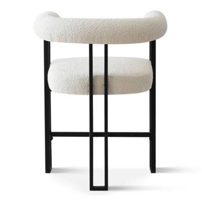 2-Pc Boucle Upholstered Modern 24.5-Inch with Curved Armrests – Counter Stool