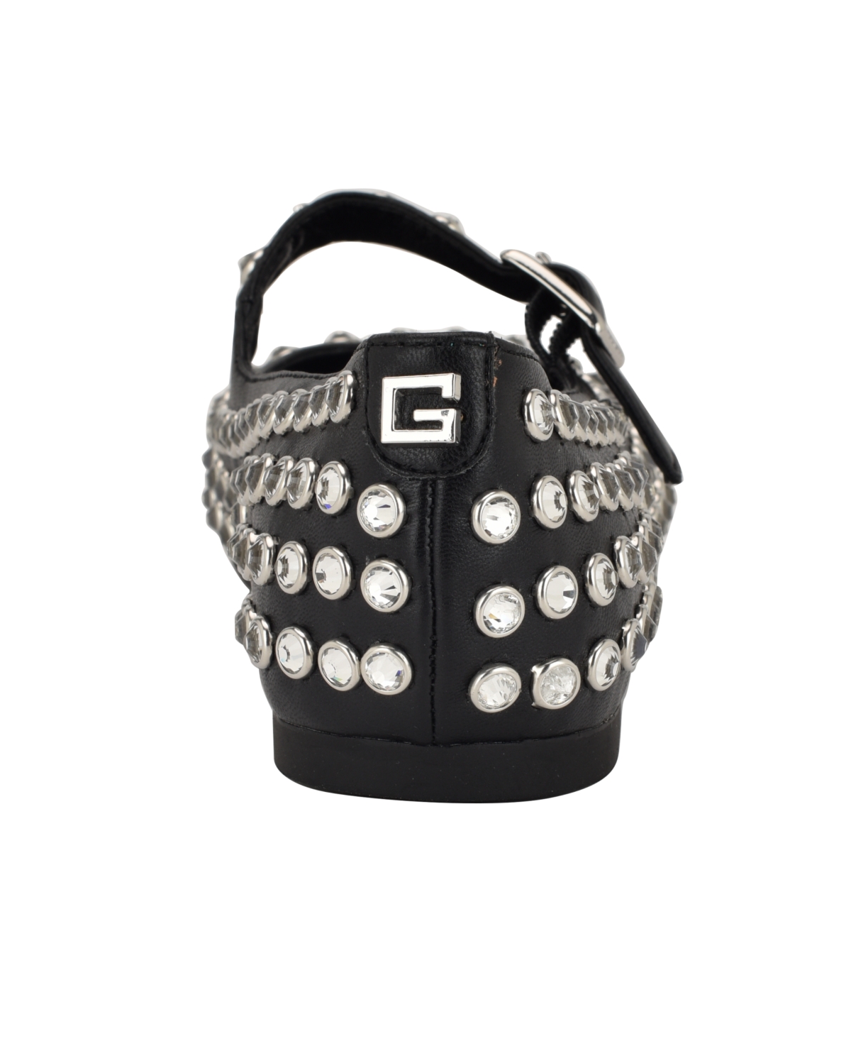 Guess Women's Kalidal Rhinestone Mary Jane Ballet Flats In Black Rhinestone