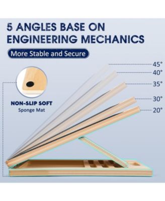 Wooden Slant Board for Calf Stretching Squats Calf Stretcher Pilates Physical Therapy Equipment Adjustable Incline Board for Knees Ankle Heel Feet Leg