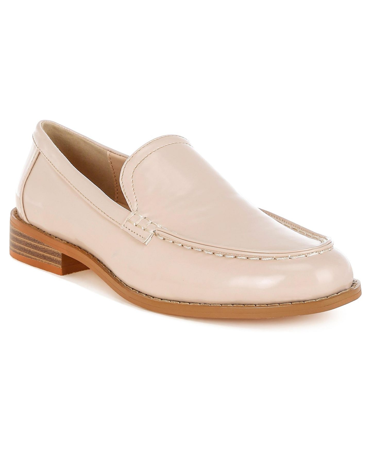 Женские туфли Rag & Co Corleone Pleather Stacked Heel, цвет: Бежевый — фото 2