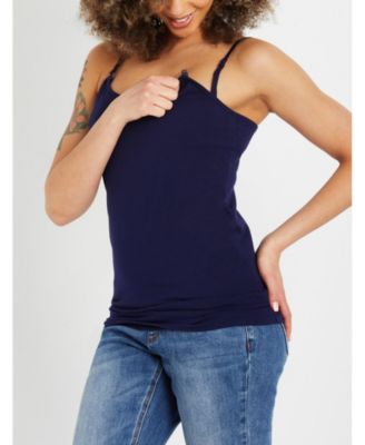 Plus Size Motherhood Clip Down Nursing Tank Top Cami - Motherhood