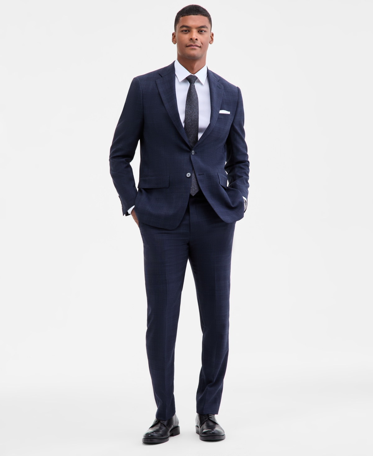 Calvin Klein Malbin Mens Wool Extra Slim Fit Two-button Blazer In Blue