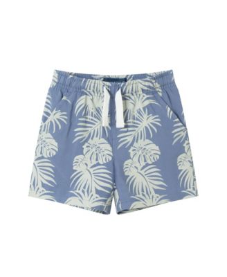 Toddler Boys Toddler/Child Palm Stripe Print Linen Buttondown Set