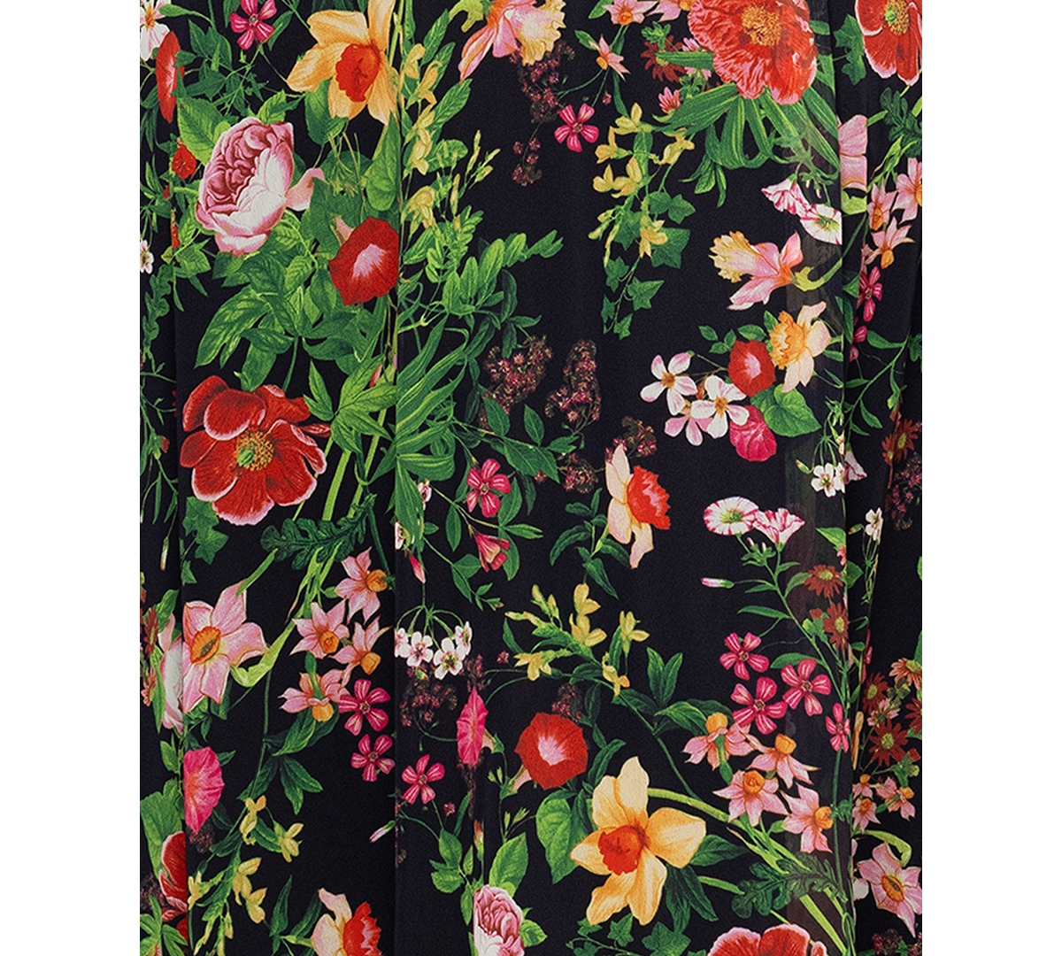 Betsy & Adam Plus Size Floral Print V-neck Sleeveless Gown In Black,red
