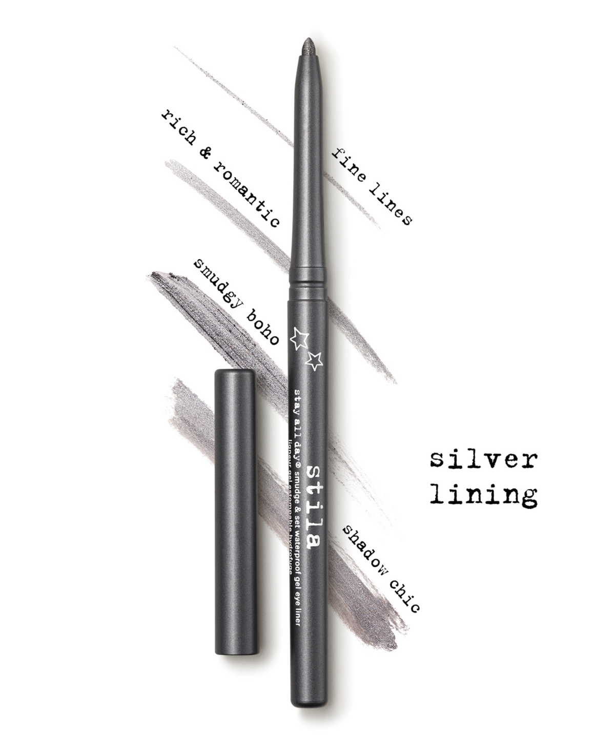 Shop Stila Stay All Day Smudge & Set Waterproof Gel Eye Liner In Silver Lining