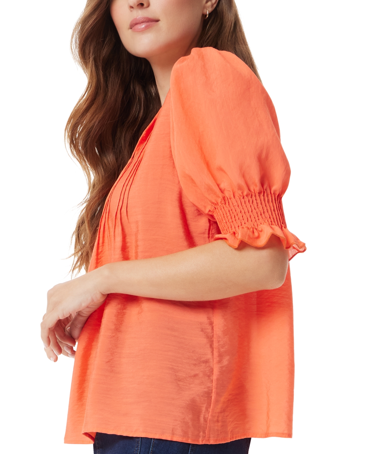 SAM EDELMAN WOMEN'S MARLIE PLEATED SHORT-SLEEVE BLOUSE 