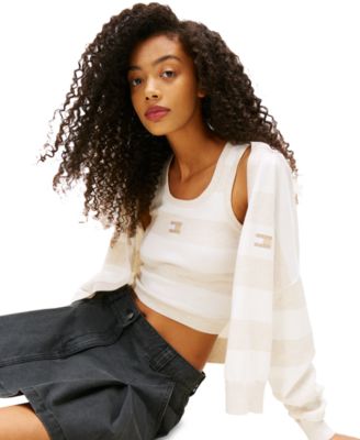 Women's Cotton Canvas Pleated Mini Skirt