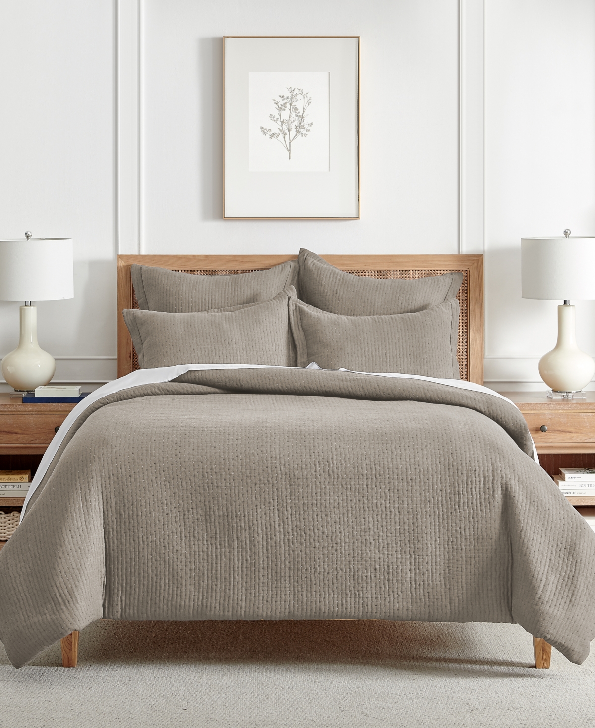 Levtex Reede Textured 3-pc. Duvet Cover Set, Full/queen In Taupe