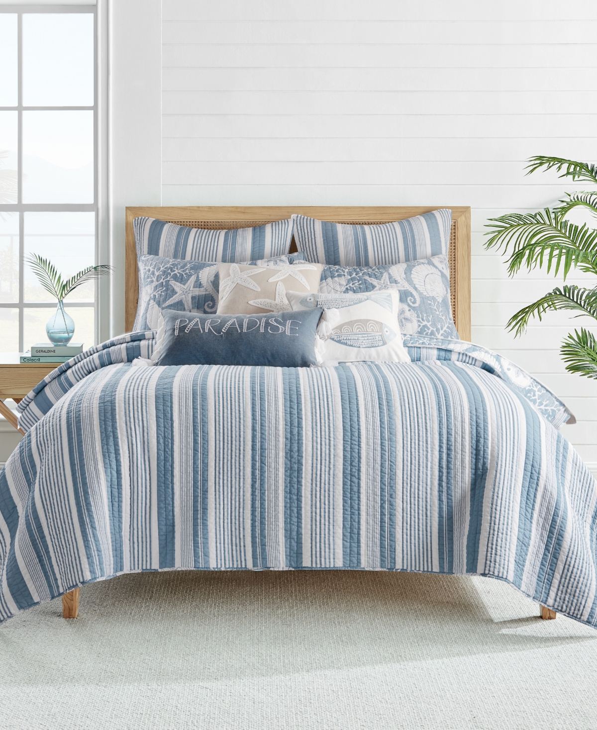 Shop Levtex Stillwater Coastal Shore 3-pc. Quilt Set, King In Denim