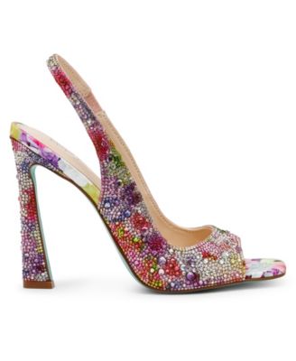 Women's Mina Rhinestone Peep Toe Evening Sandals