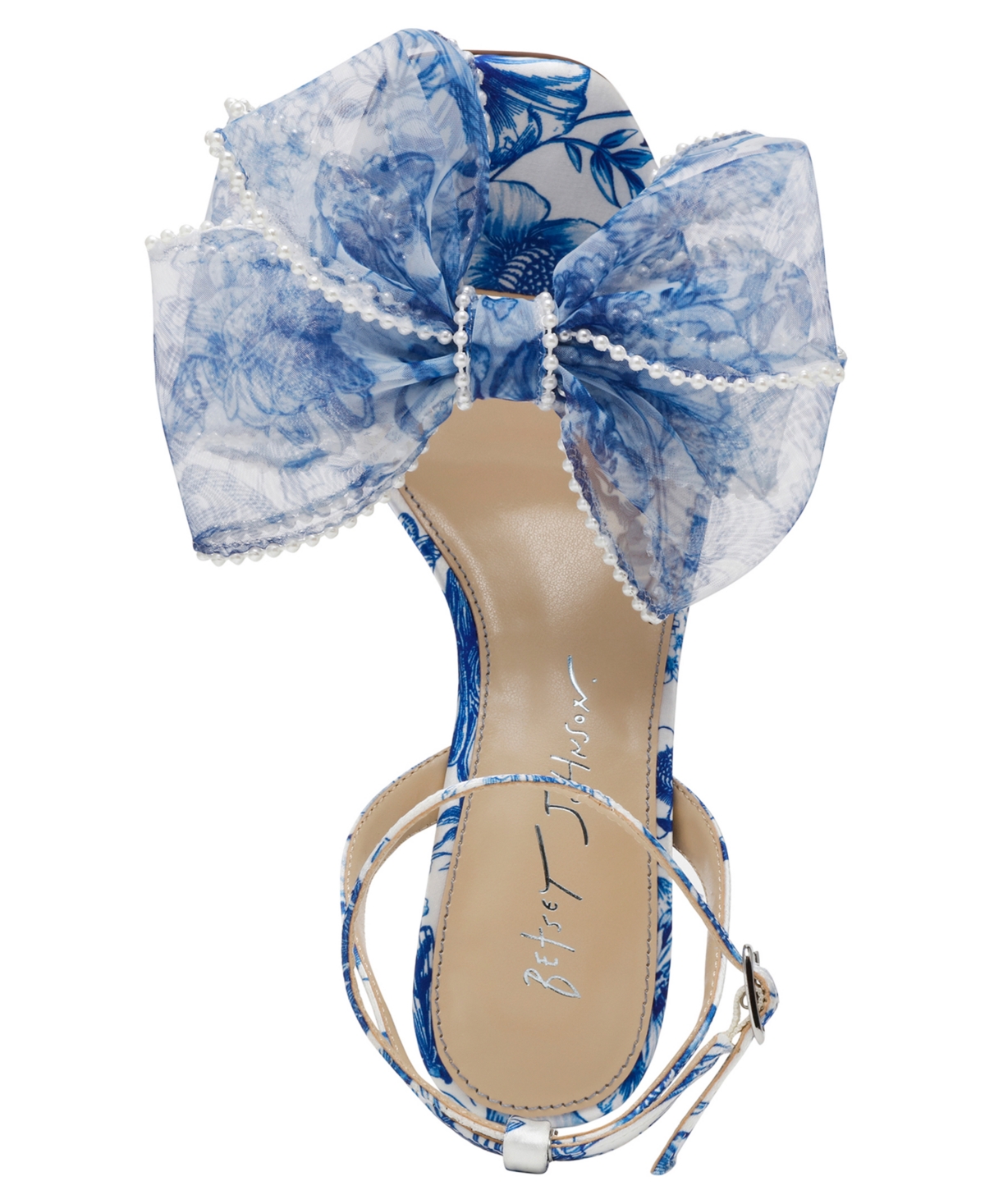 BETSEY JOHNSON WOMEN'S FAWN MESH BOW HEELED SANDALS 