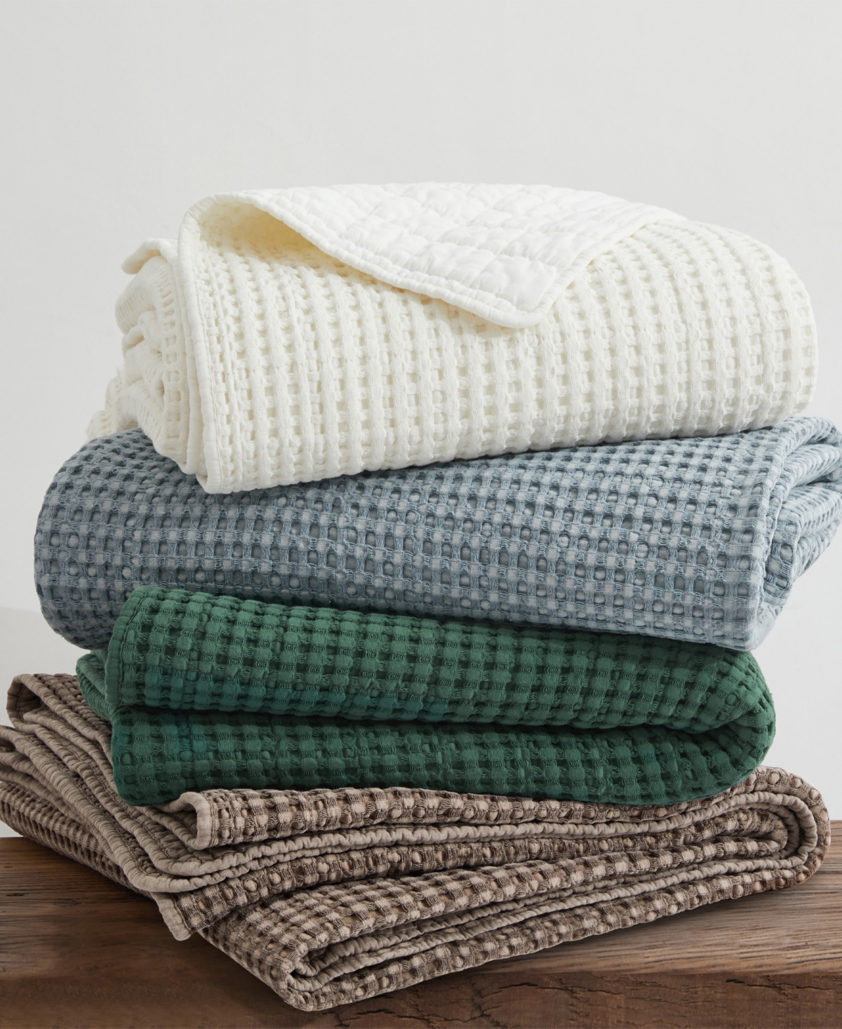 Levtex Mills Waffle Classic 2-pc. Bedspread Set, Twin In Forest Green