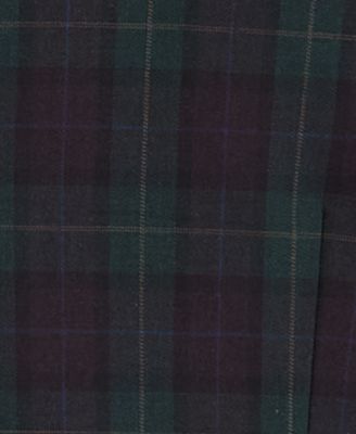 Men's Slim-Fit Green & Burgundy Plaid Suit Separate Vest, Macy's Exclusive