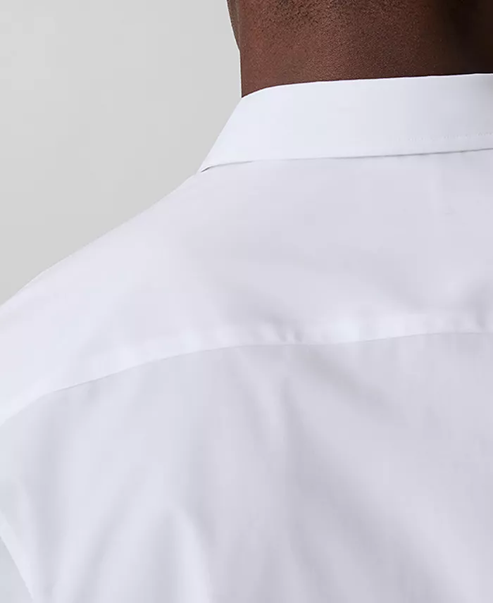 Men's Slim-Fit Supima Stretch Long-Sleeve Button-Front Shirt - thumbnail 4