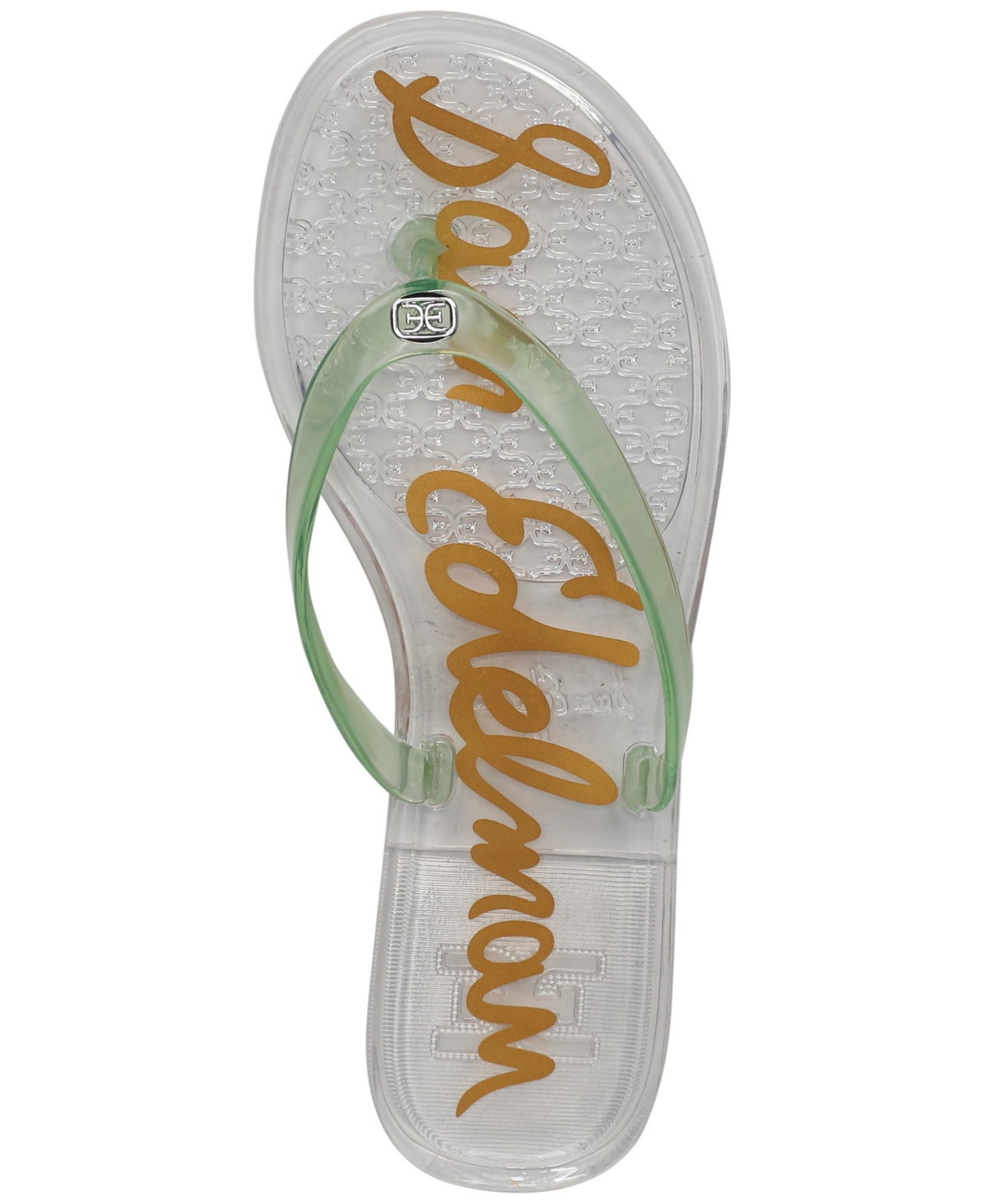 Sam Edelman Dean Jelly Flip Flop Clear Green Jelly In Clear Green Jelly