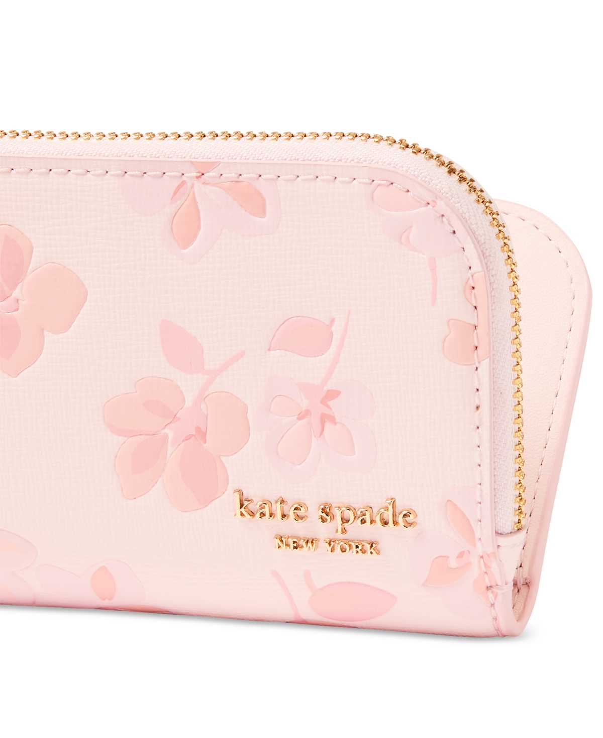 KATE SPADE DEVIN SPRING PANSIES SMALL SLIM LEATHER BIFOLD WALLET 