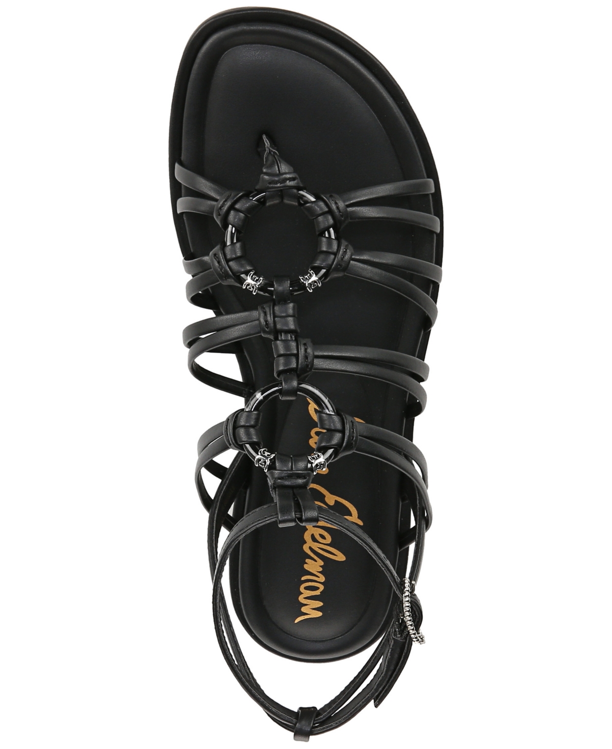 Sam Edelman Women's Raye Strappy Flat Sandals In Black