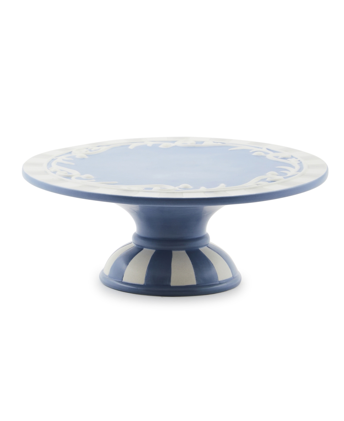 Mackenzie-childs Cameo Small Pedestal Platter In Multi