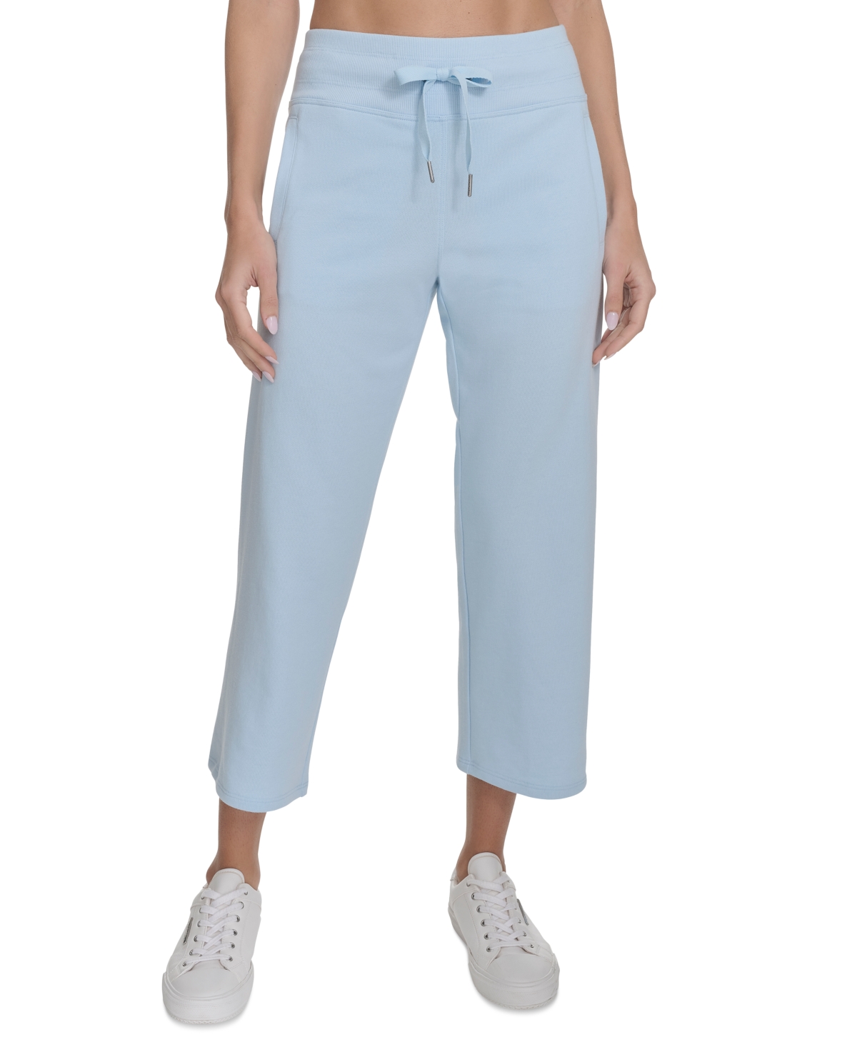 Shop Calvin Klein Women's Cropped Drawstring-waist Pants