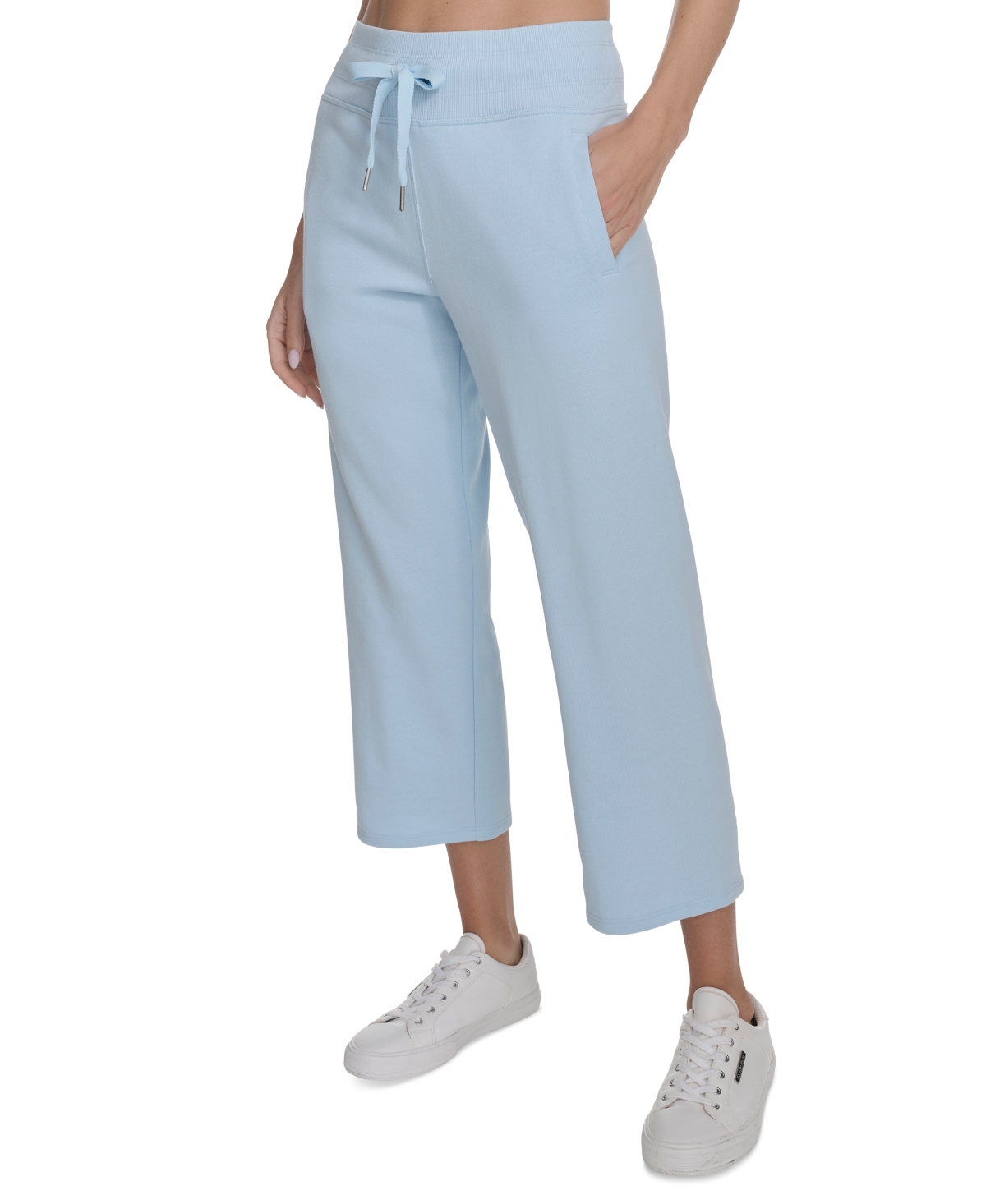 Shop Calvin Klein Women's Cropped Drawstring-waist Pants