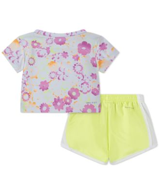 Baby Girls Dri-FIT T-Shirt & Colorblocked Tempo Shorts, 2 Piece Set  